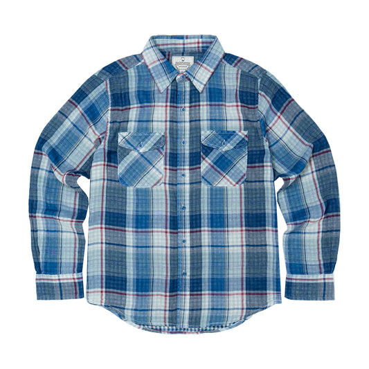 JiaQi Forever Simple Casual Double - Layer Yarn Cotton Plaid Shirt