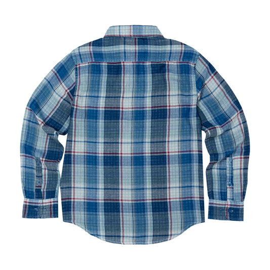 JiaQi Forever Simple Casual Double - Layer Yarn Cotton Plaid Shirt
