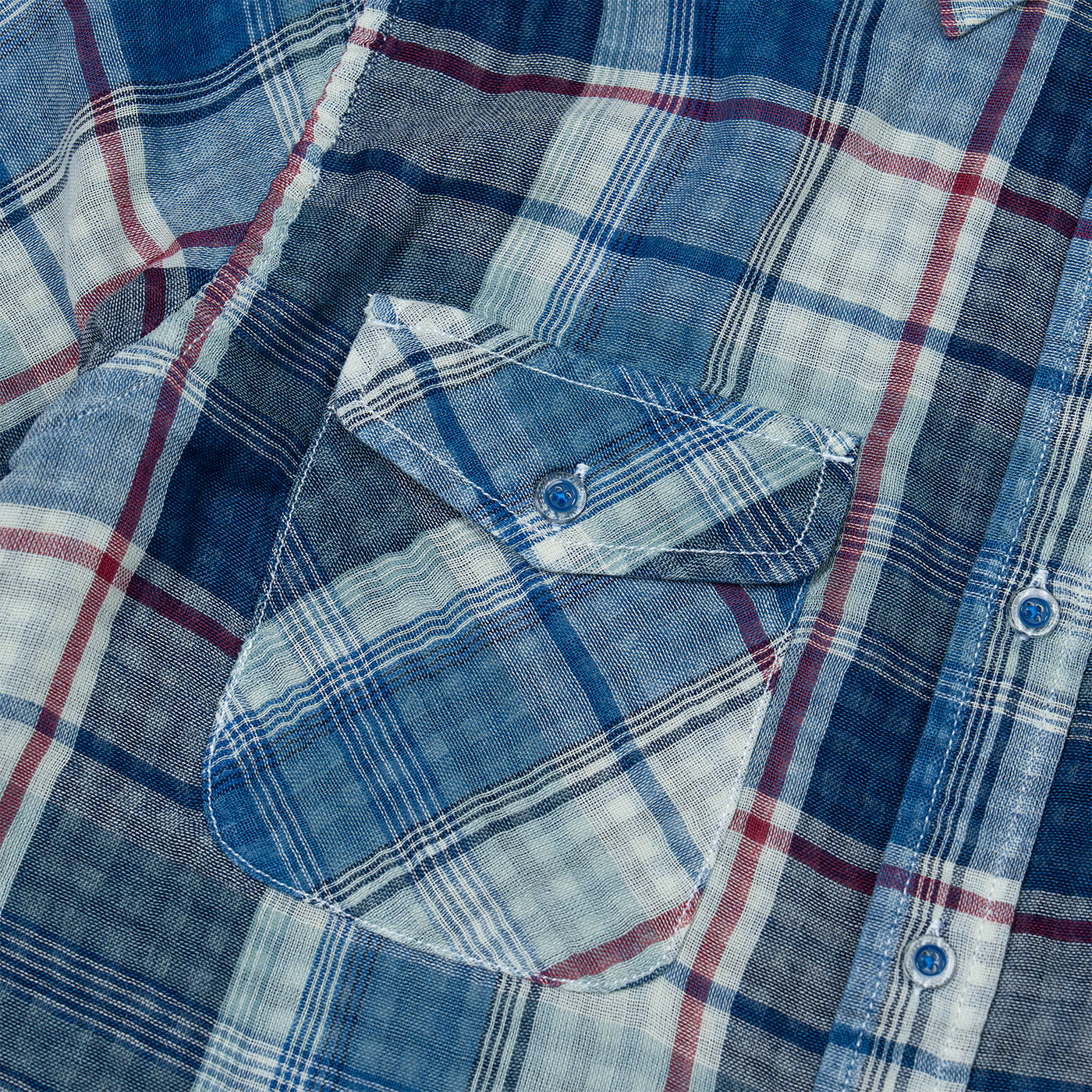 JiaQi Forever Simple Casual Double - Layer Yarn Cotton Plaid Shirt