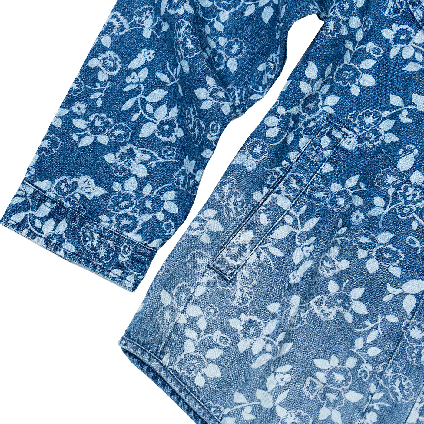 JiaQi Forever Botanical Floral Garment Discharge Print Jacket