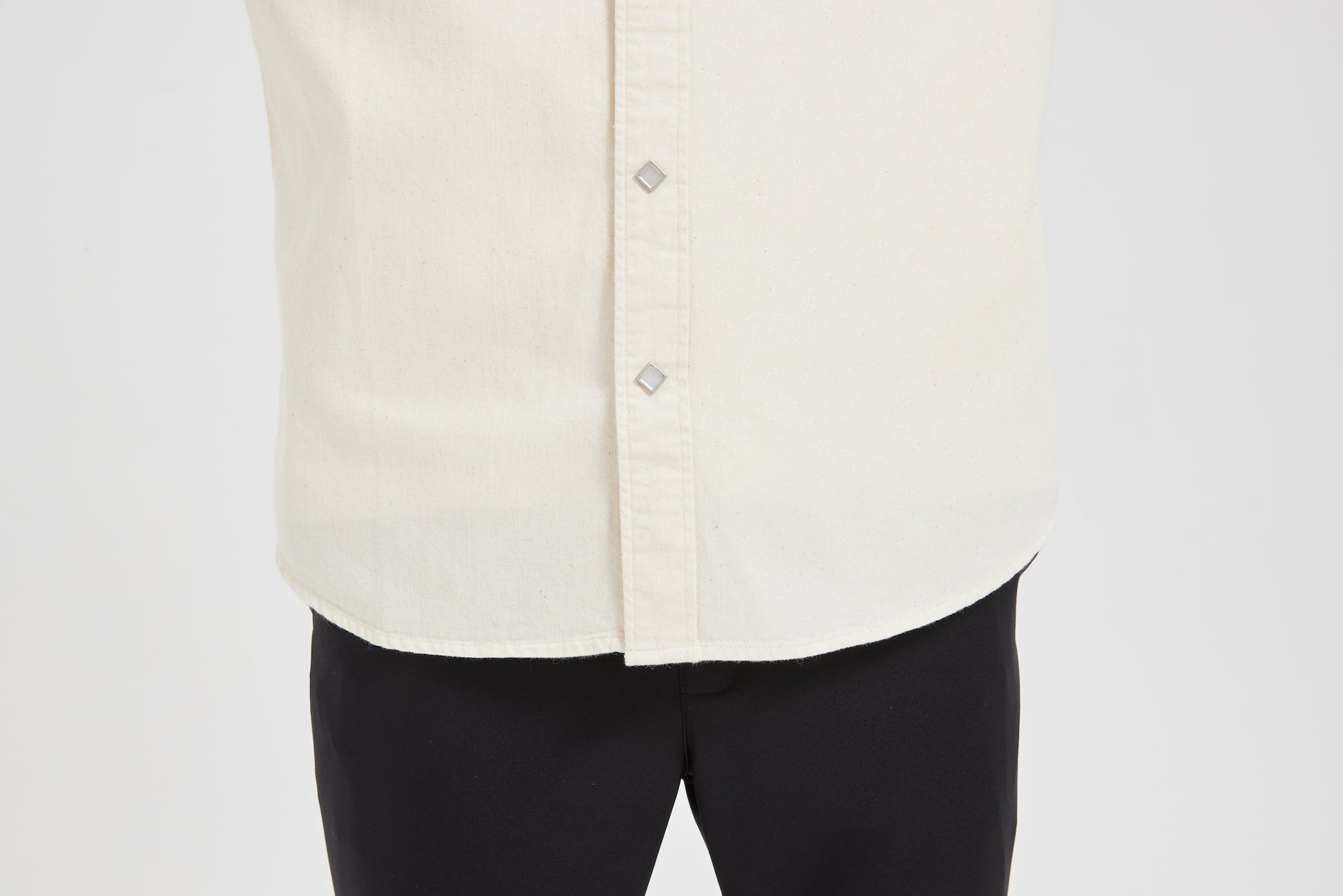 JiaQi Forever Premium Embroidery Raw Cotton Denim Short-Sleeve Shirt