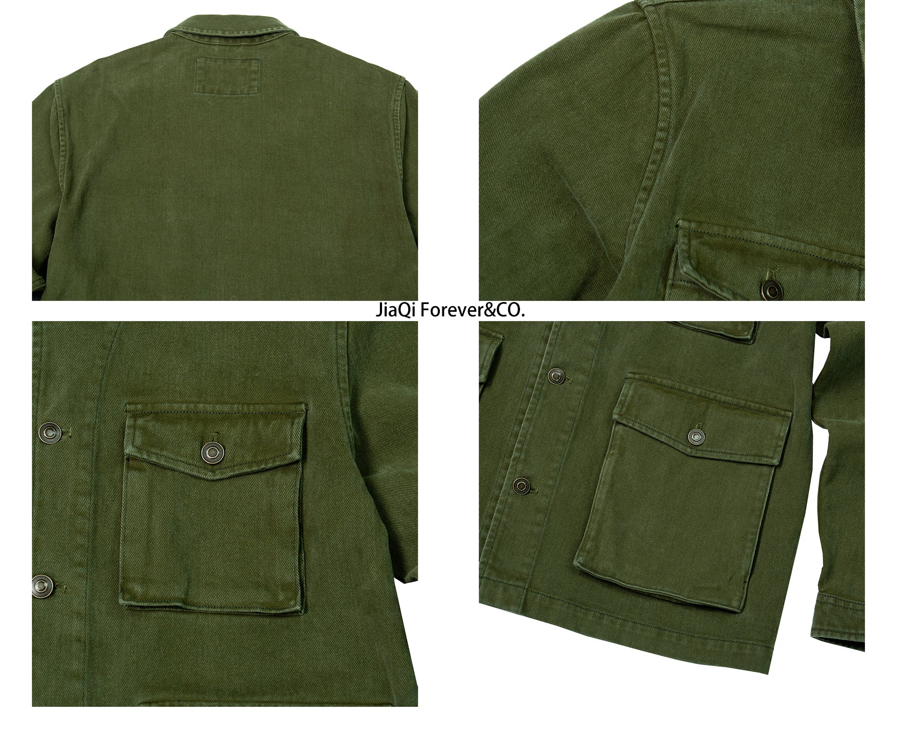 JiaQi Forever M65 Heavyweight Utility Jacket with Waxed Canvas Coating