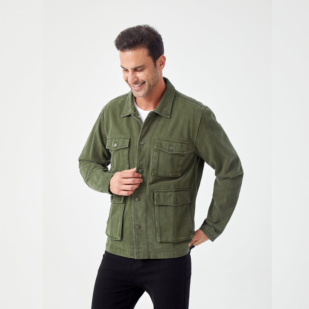 JiaQi Forever M65 Heavyweight Utility Jacket with Waxed Canvas Coating