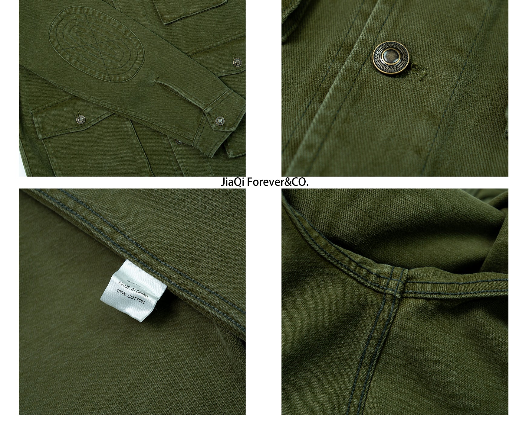 JiaQi Forever M65 Heavyweight Utility Jacket with Waxed Canvas Coating