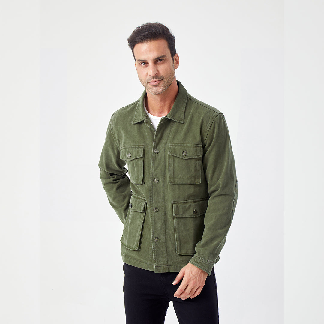 JiaQi Forever M65 Heavyweight Utility Jacket with Waxed Canvas Coating