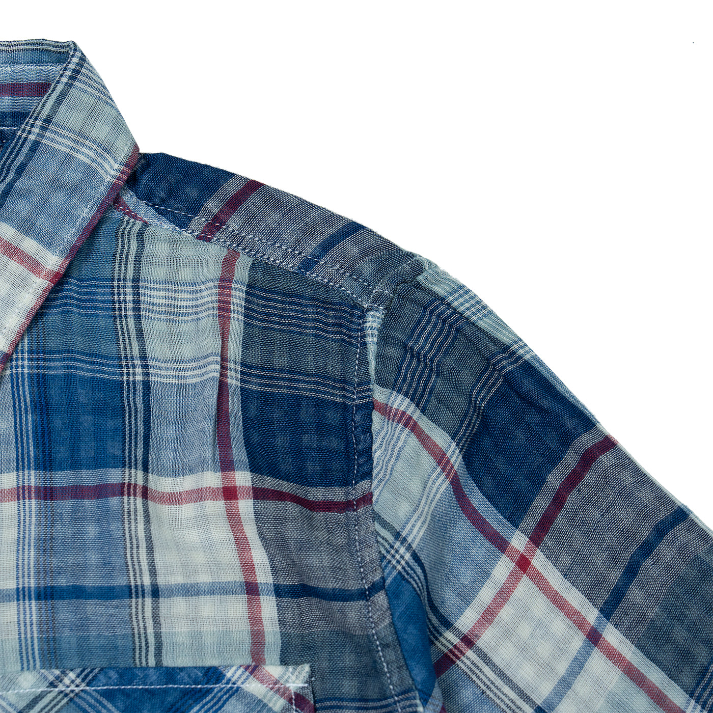 JiaQi Forever Simple Casual Double - Layer Yarn Cotton Plaid Shirt