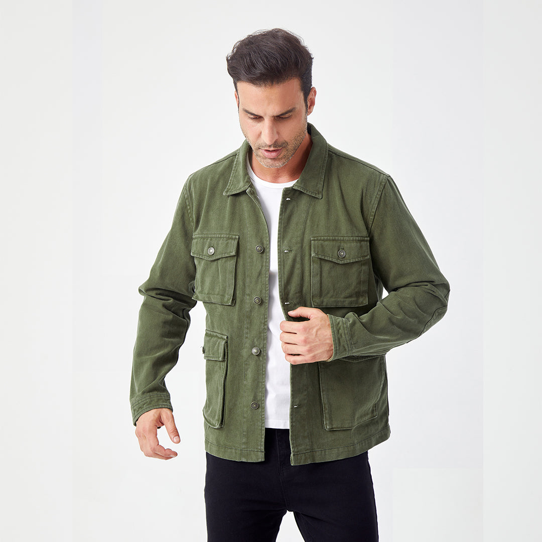 JiaQi Forever M65 Heavyweight Utility Jacket with Waxed Canvas Coating