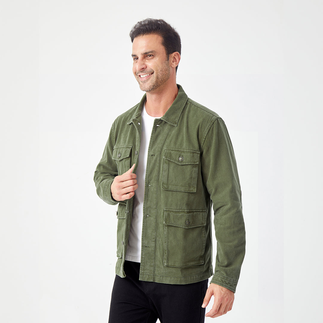 JiaQi Forever M65 Heavyweight Utility Jacket with Waxed Canvas Coating