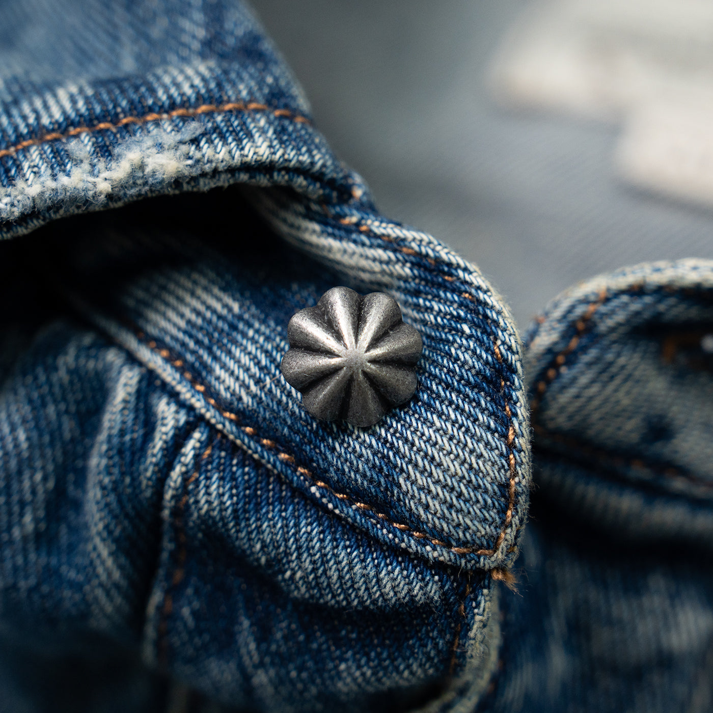 JiaQi Forever Roadrunner Premium Embroidery Distressed Denim Shirt