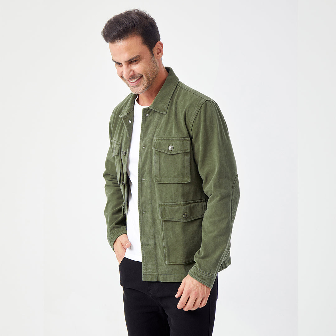 JiaQi Forever M65 Heavyweight Utility Jacket with Waxed Canvas Coating